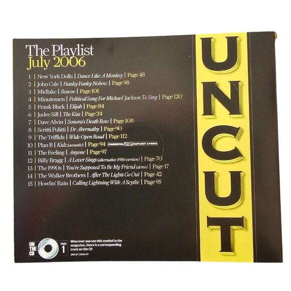 Uncut The Playlist Music CD Various Artists July 2006 NEW  30164cd - Picture 2 of 2